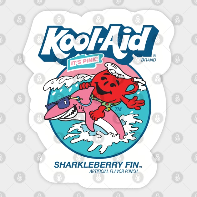 Kool Aid Sharkleberry Fin - Light Sticker by Chewbaccadoll